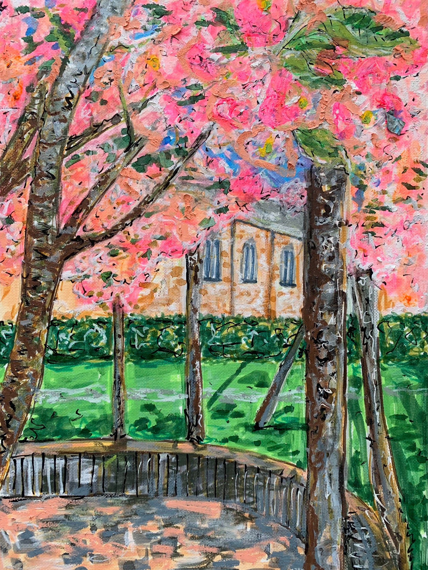Blossom print Cotswold art horsley park nailsworth